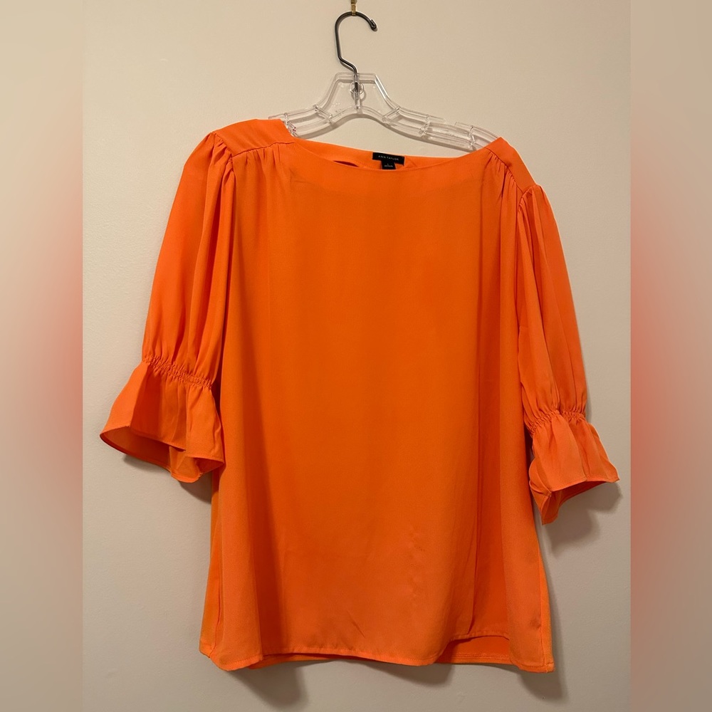 Ann Taylor Orange Blouse, size L